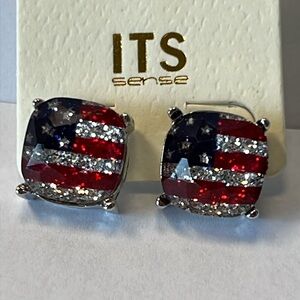 It’s American Flag Stud Earrings